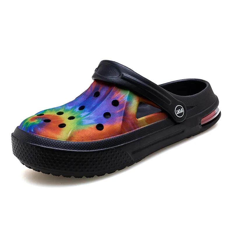 Unisex Beach Anti-slip EVA Women & Men Garden Clogs Plus Size Summer Air Cushion Platform Couple  Clogs Slippers Sandals