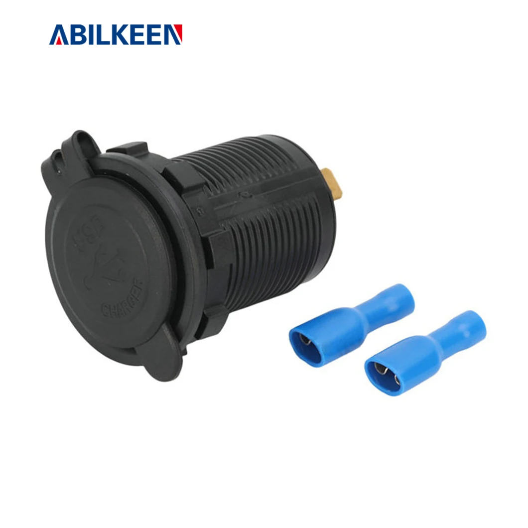 Good quality 12 to 24V Dual 2.1A 1A Outlet Dual Led Light Excellent Blue Red Auto Dual Port USB Socket 12v car usb socket