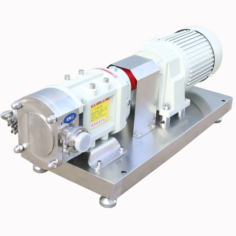 Sanitary Stainless Steel SS304/SS316  Food Grade Rotary Lobe Rotor Pump for Syrup Honey Chocolate Grease