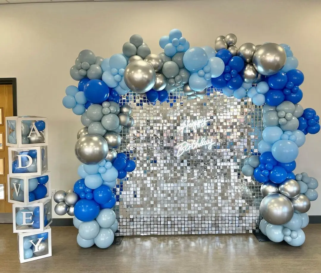 Factory Directly Wholesale Vivid 3d Air Active Disco Wall Shimmer Sequins Panel For Decoration