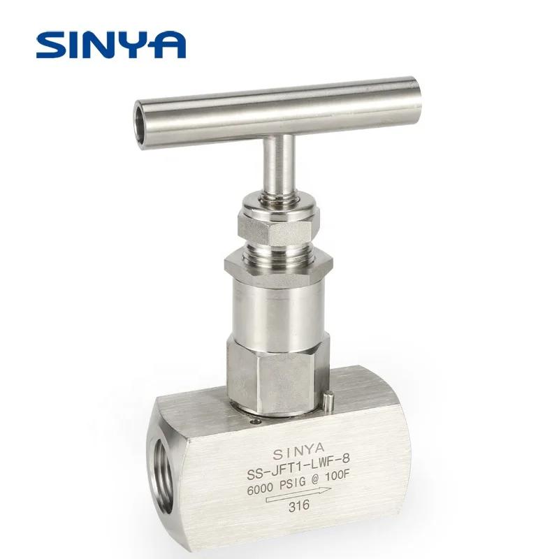 Stainless Steel Body Stem and T-Handle PTFE Packing 316L 6000PSI  NPT 1/2 in. Instrumentation Water Female  Needle Valve