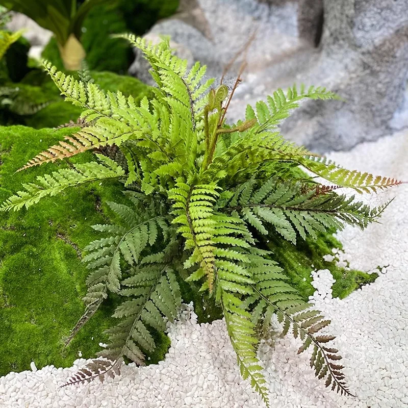 Artificial Boston Fern Bushes Artificial Ferns  Green Plant Simulated Ceilings For Wall Window Decorations Outdoor Indoor Decor