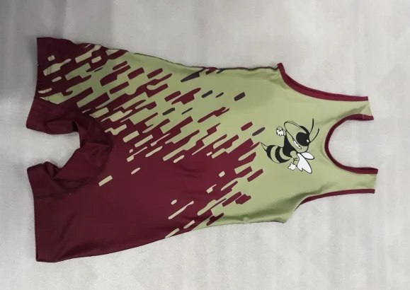 Custom Logo Sublimation Sportswear Camo Weightlifting Youth Singlet Suit Wrestling Singlet
