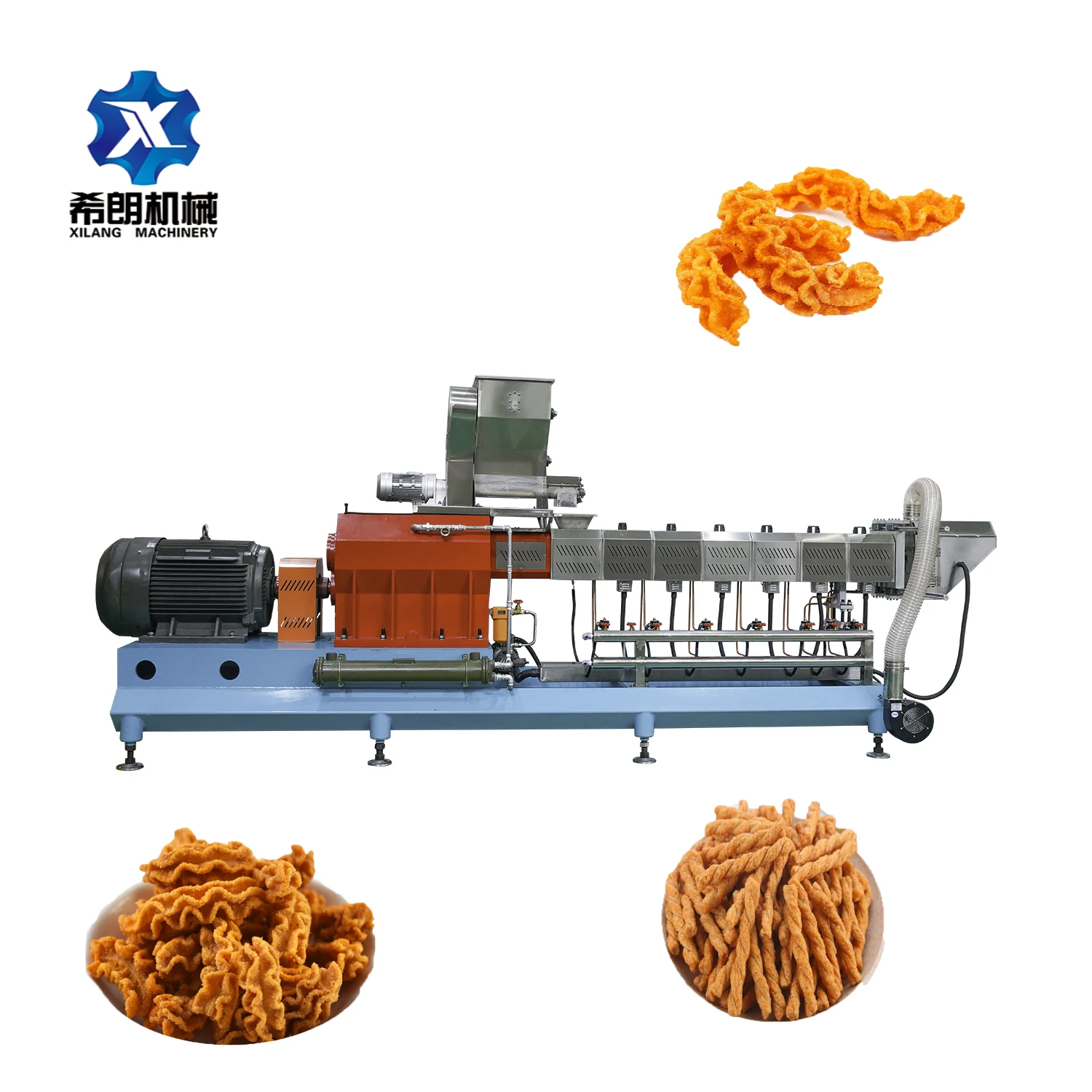 Fried Flour Snacks Fried Twist production line 400-500 kg/h Fried Chips Snacks Machinery