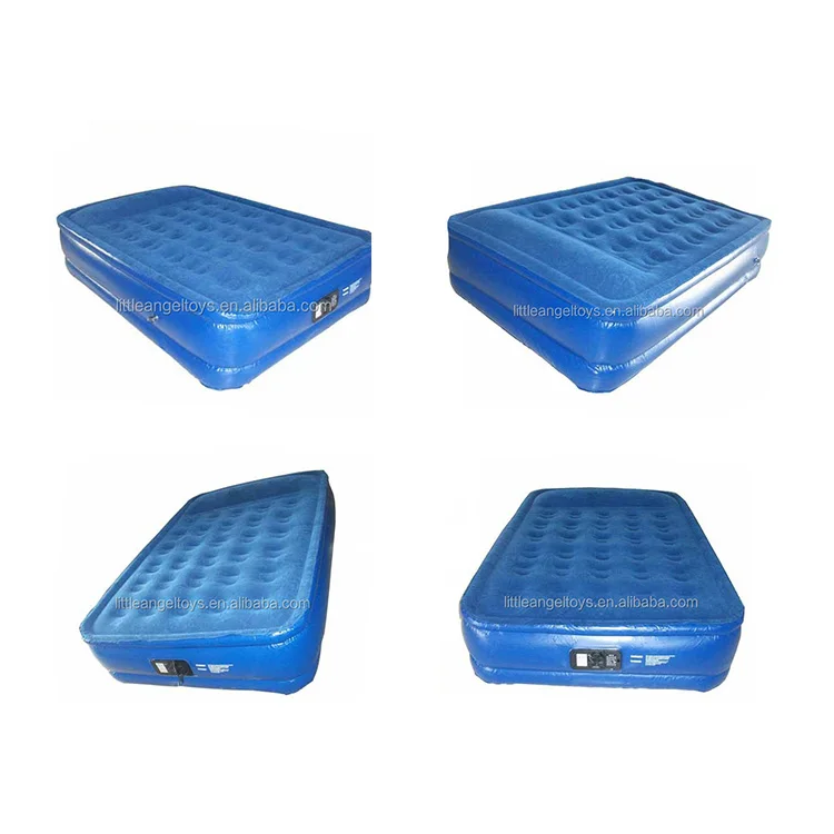 C02 2023 inflatable flocked air bed with electric pump inflatable eco-friendly pvc air mattress for camping