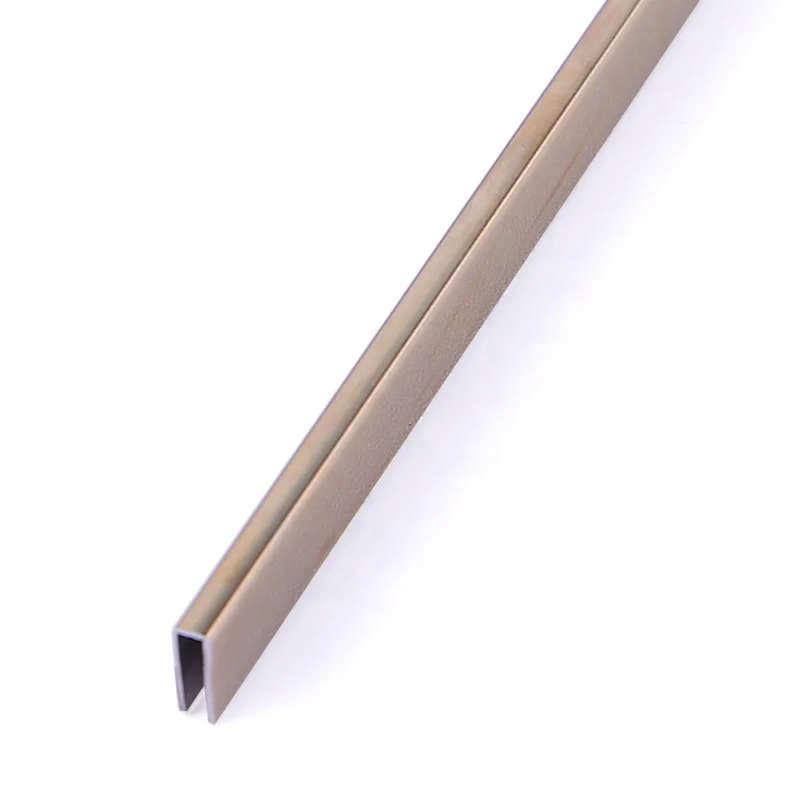 High-end metal building material free sample U shape wall tile and floor transition strip marble stainless steel trim profile