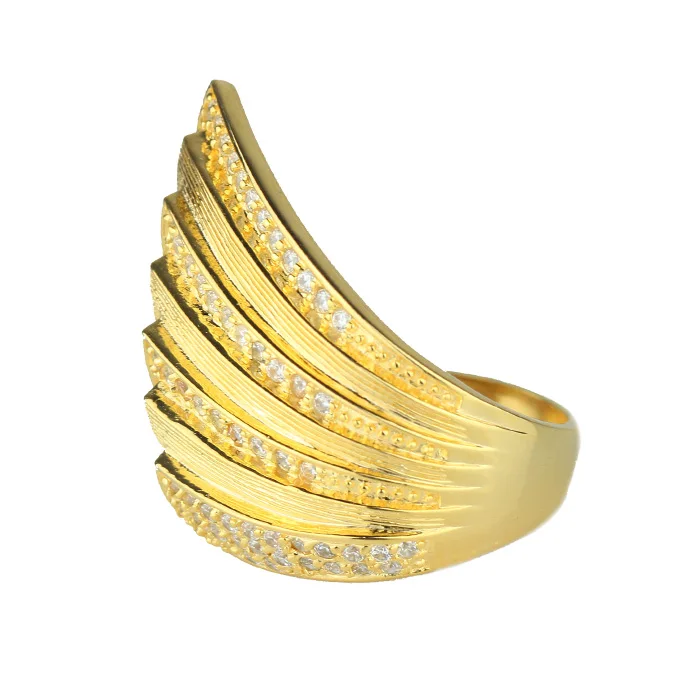 Turkish Ottoman Sultan Suleiman 925 Sterling Silver Ring Gold