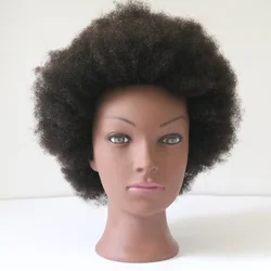100% Human Hair Afro Training Mannequin Head