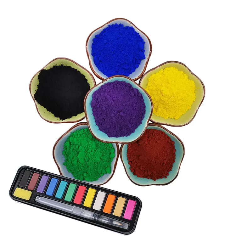 Iron oxide plastic watercolor painting colorful matte pigment powder for epoxy resin floor leather ink