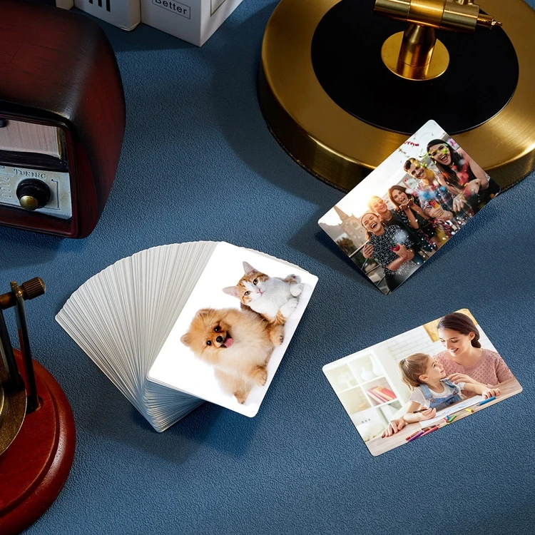 Custom Printing 0.22mm Double Sided White Metal Blank Sublimation Aluminum Business Card