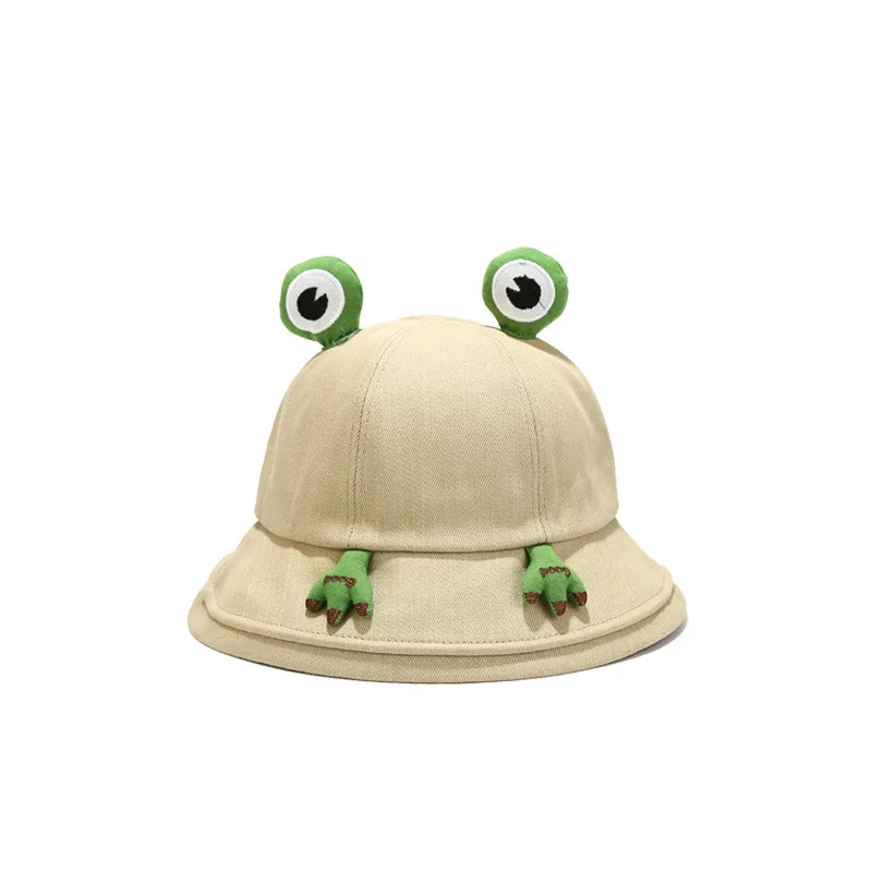 Summer Cotton Travel Festival Party Sun Hat Adult Unisex Cute Outdoor wholesale bucket hats bulk Frog animal Bucket Hat