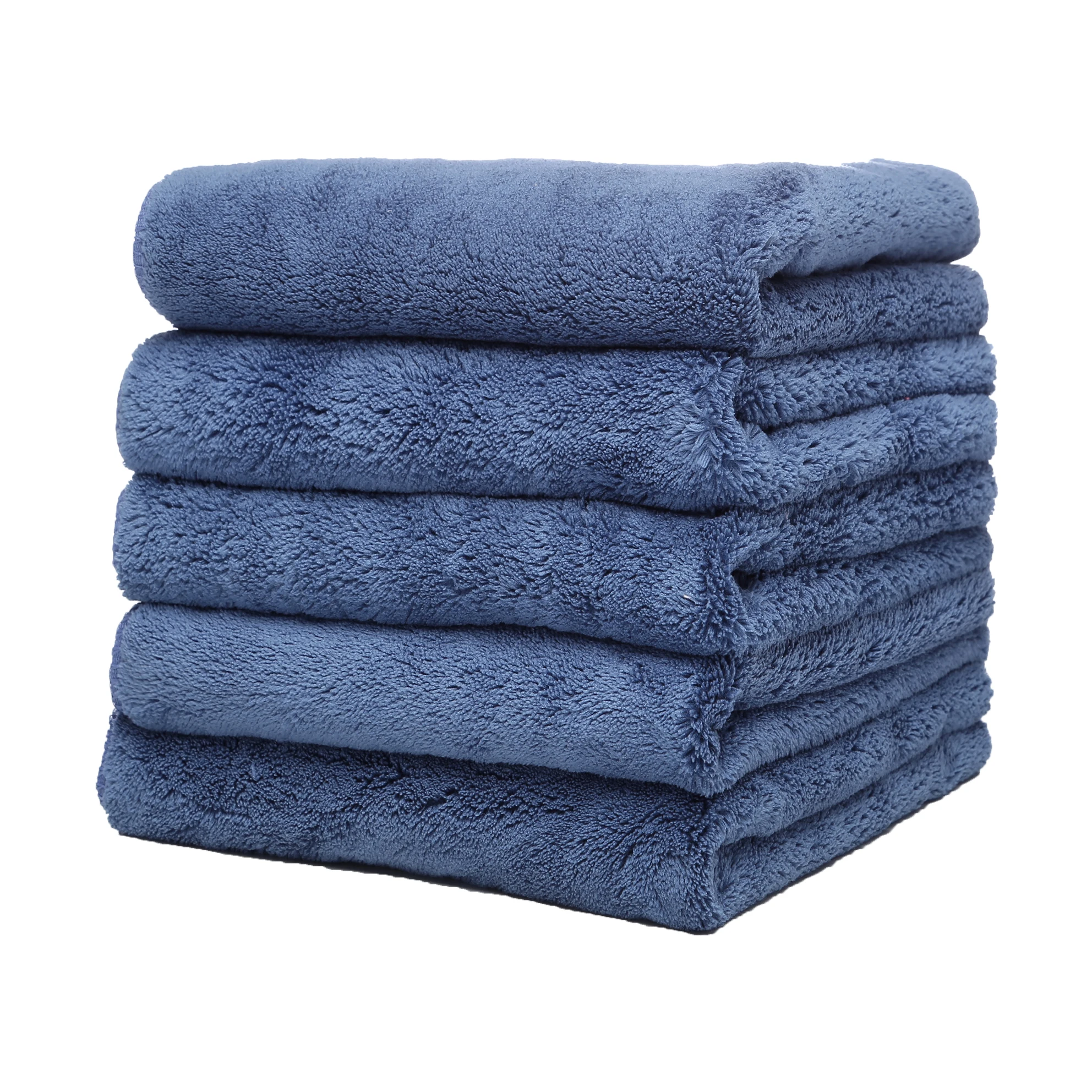 85% polyester and 15% polyamide plush quick dry terry coral fleece cleaning wash car towel