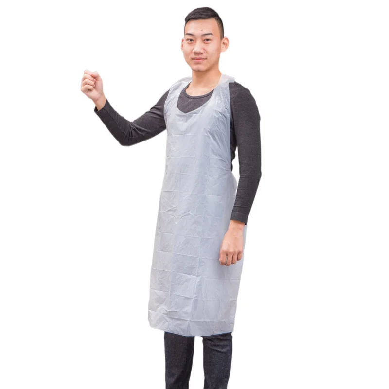 Wholesale Disposable Plastic Aprons PE kitchen Waterproof Medical Apron For Kitchen Hair Salon