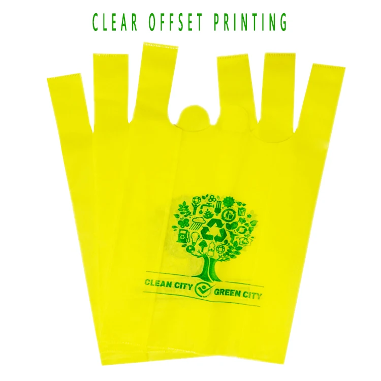 Wholesale Nonwoven Supermarket Shopping Biodegradable Plain Foldable Non woven T shirt Bag