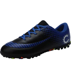 Inside PTR Bottom Elastic Anti-slip Soccer Shoes Chinese Factory Surface Microfiber Silk Cotton Lacing Breathable Mesh Men 0.5kg