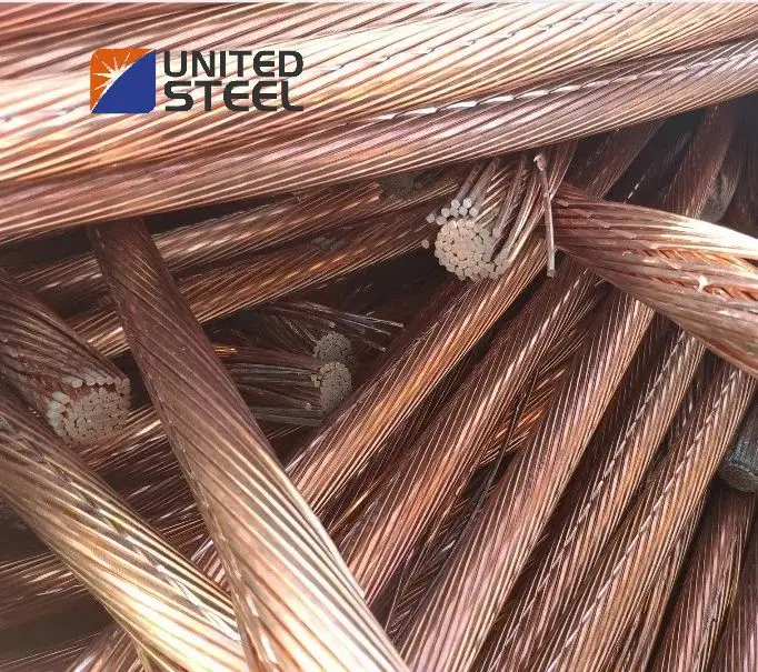 Factory wholesale cable scrap copper wire 99.9% price in stock