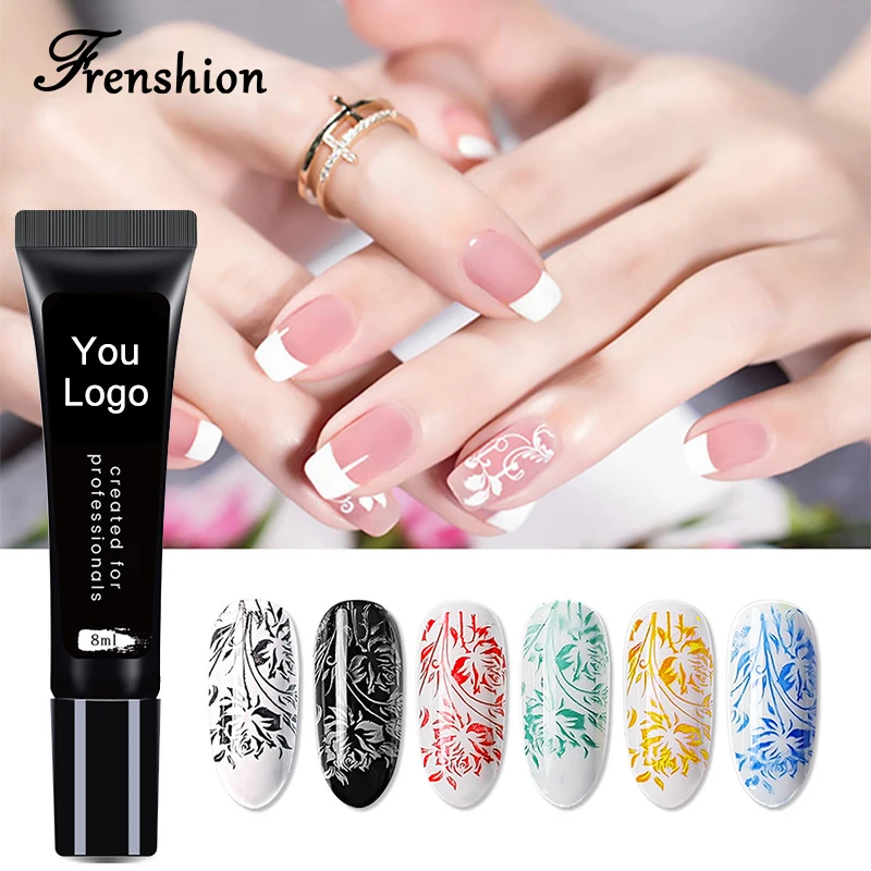 Wholesale UV/LED  Professional 12 Colors 8ML/15ML/60ML Stamping Gel Nail Polish In Tube Set Private Label Nails Product