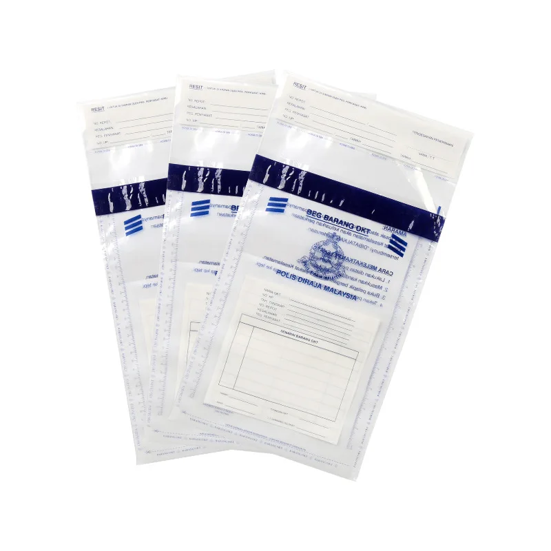 Cash Register Bank Deposit Money Bands Bank Bag Security Tamper Evident Tape Sealing Cash Evidence Deposit Bags