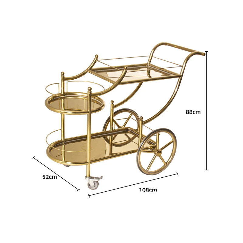 Металлическая тележка для ресторанов, из нержавеющей стали