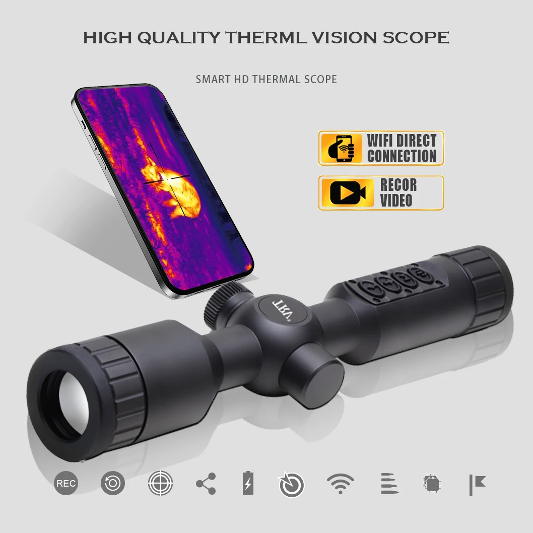 Trv 2-10X Thermal Monocular Sight For Hunting With Ranging Video Rec Wifi Optic Zoom Thermal Imager Scope For Hunting For Sale