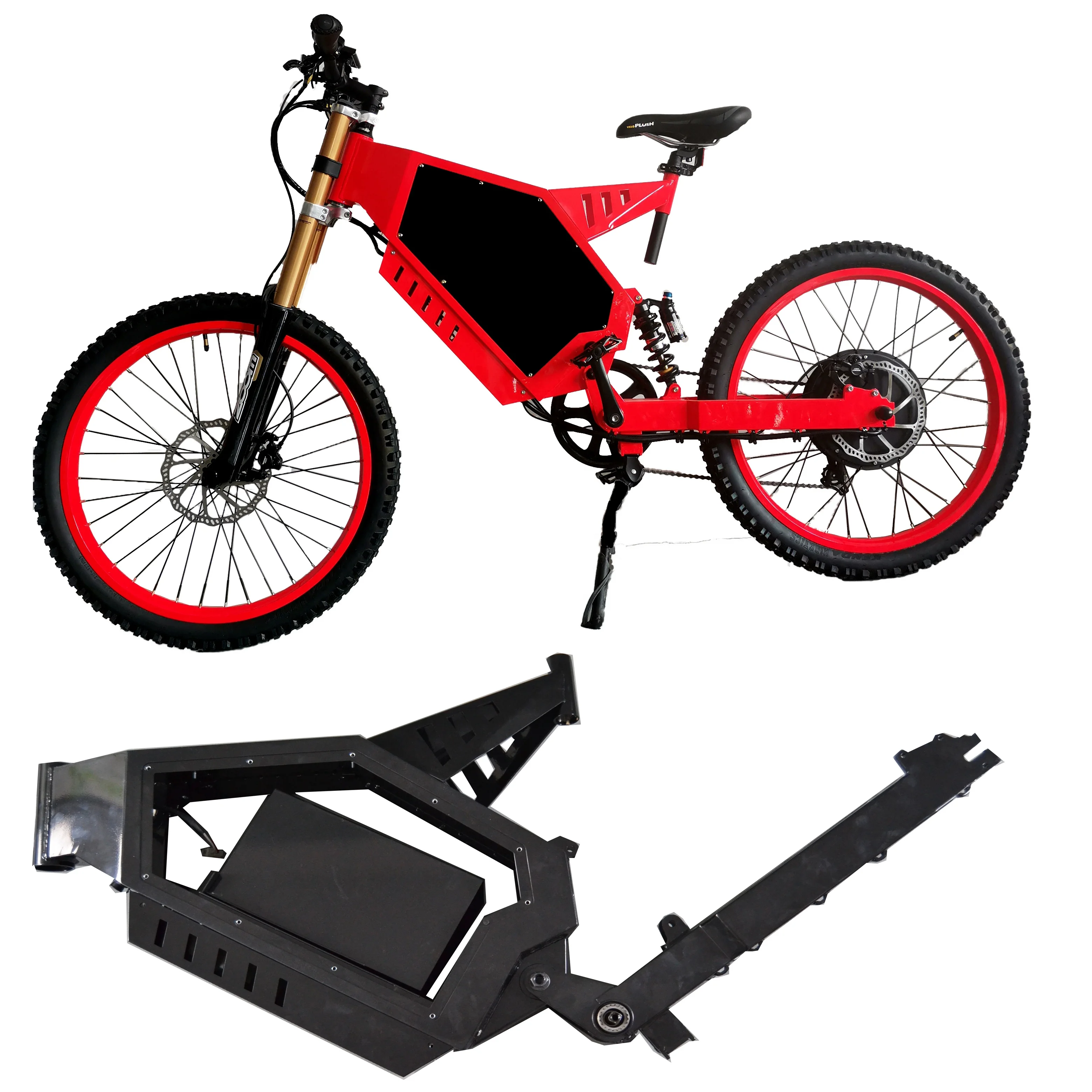 China Manufacturer 26inch E-bike Frame Fat Tire Electric Bike Bicycle 8000w Qs205 Moped Big Battery