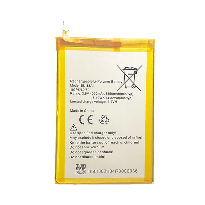 New replacement Battery BL-38AI 4000mAh 3.8v lithium ion li-polymer battery for ITEL A56 W6004