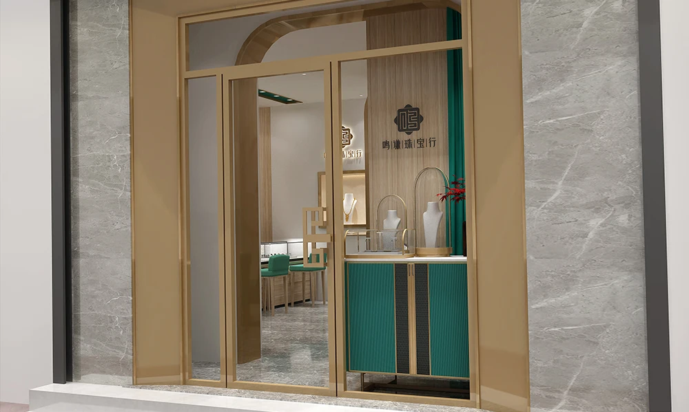 Mujiang Shopping Mall Interior Designs Showcase Displays Cabinet Furniture Unique Jewelry Kiosk showroom interior design