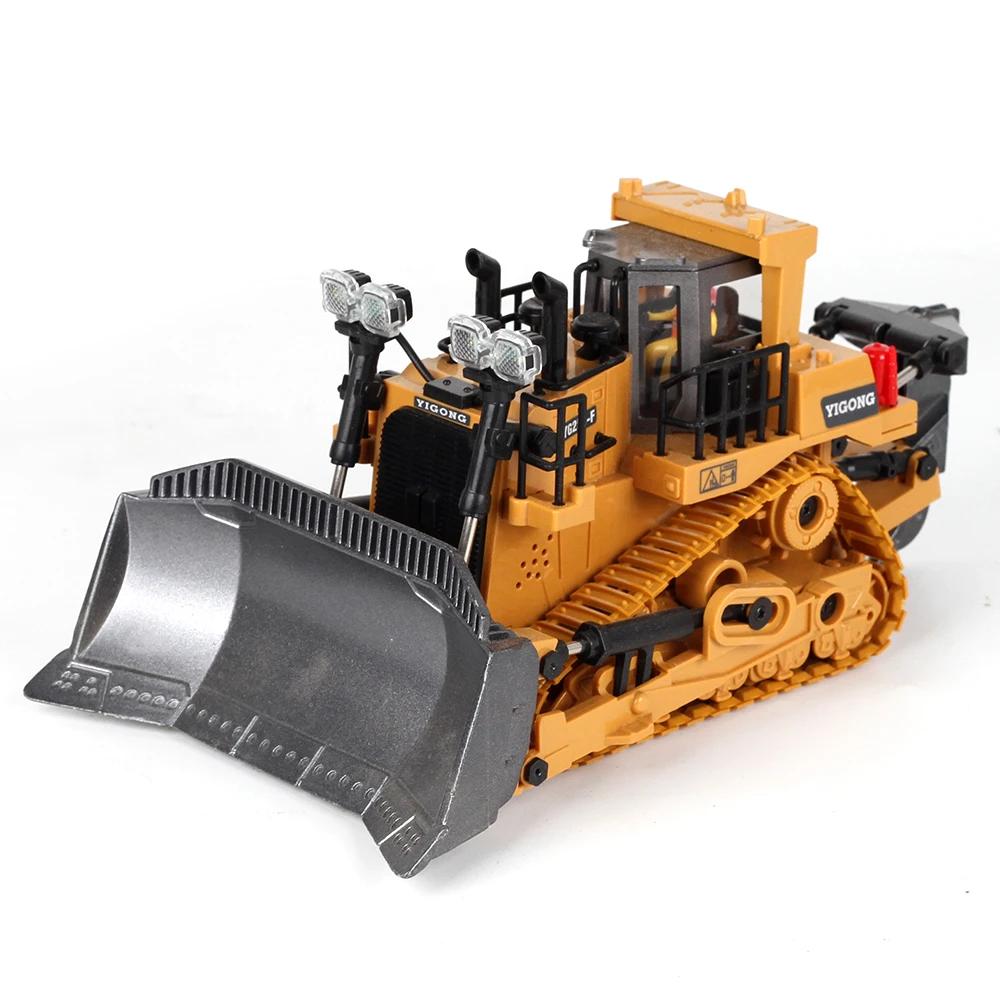 Hot Selling 2.4G crawler bulldozer Model Toy Truck 9CH Engineering Vehicle Remote Control Alloy Car for Children