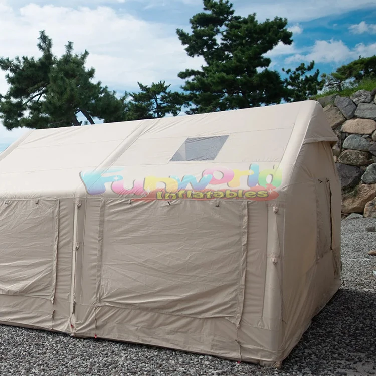 Luxury party camping tour waterproof outside events outdoor travel inflatable air cube tent house with led lights travelling