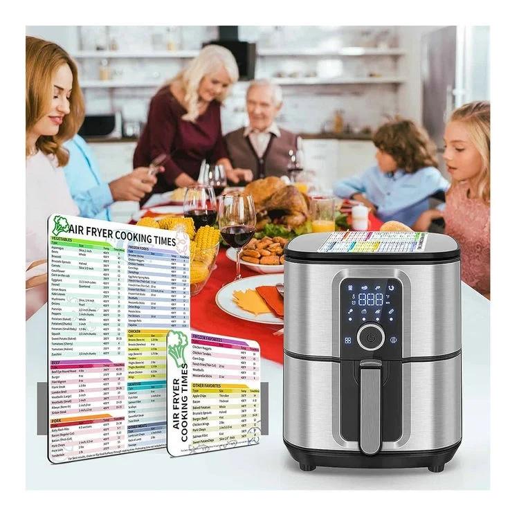 Customized Home Kitchen with Cooking Temperature Recipe Measuring Air Fryer Magnetic Cheat Sheets Fridge Magnet