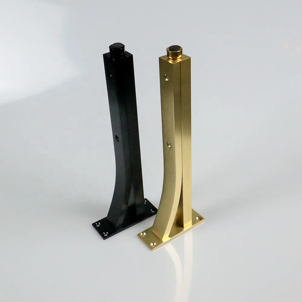 Aluminium Solid Cabinet Furniture Brass Gold And Black Support Leg Feet