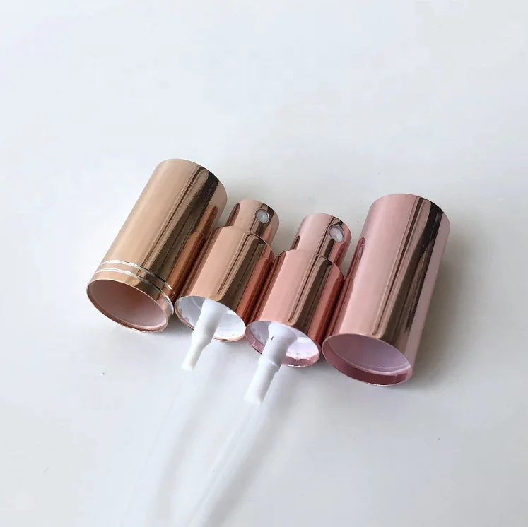 18 415 Luxury Essential Oil Spray Bottle Top Leak Proof Aluminum Perfume Fine Mist Spray Pump Cap Rose Gold
