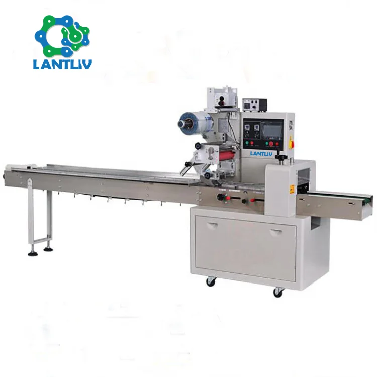 Вафельные печенья торт конфеты Шоколадный Бар Подушка тип автоматический поток СЕРВОПРИВОДА УПАКОВОЧНАЯ машина поставщиков