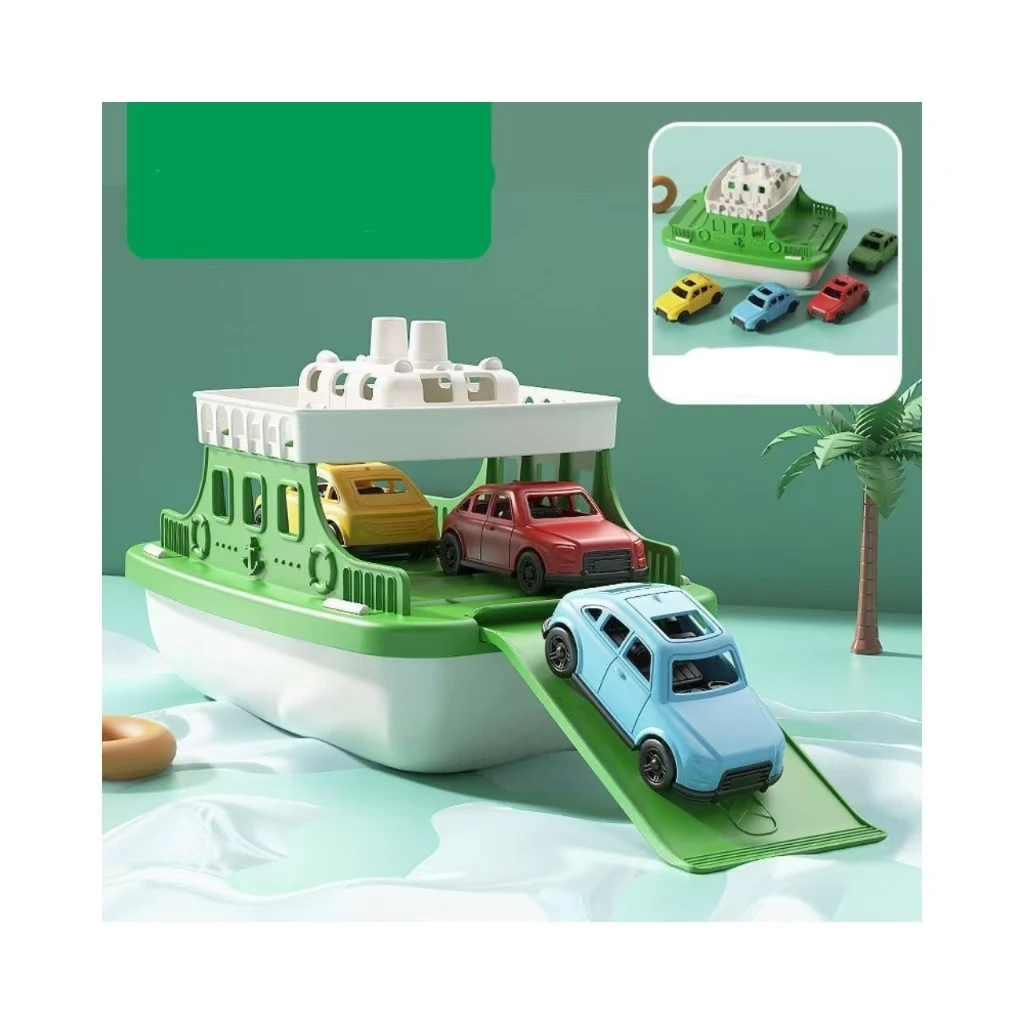Best Seller 5 In 1 Vehicle Toy Plastic Ferry Boat Toys With Mini Cars