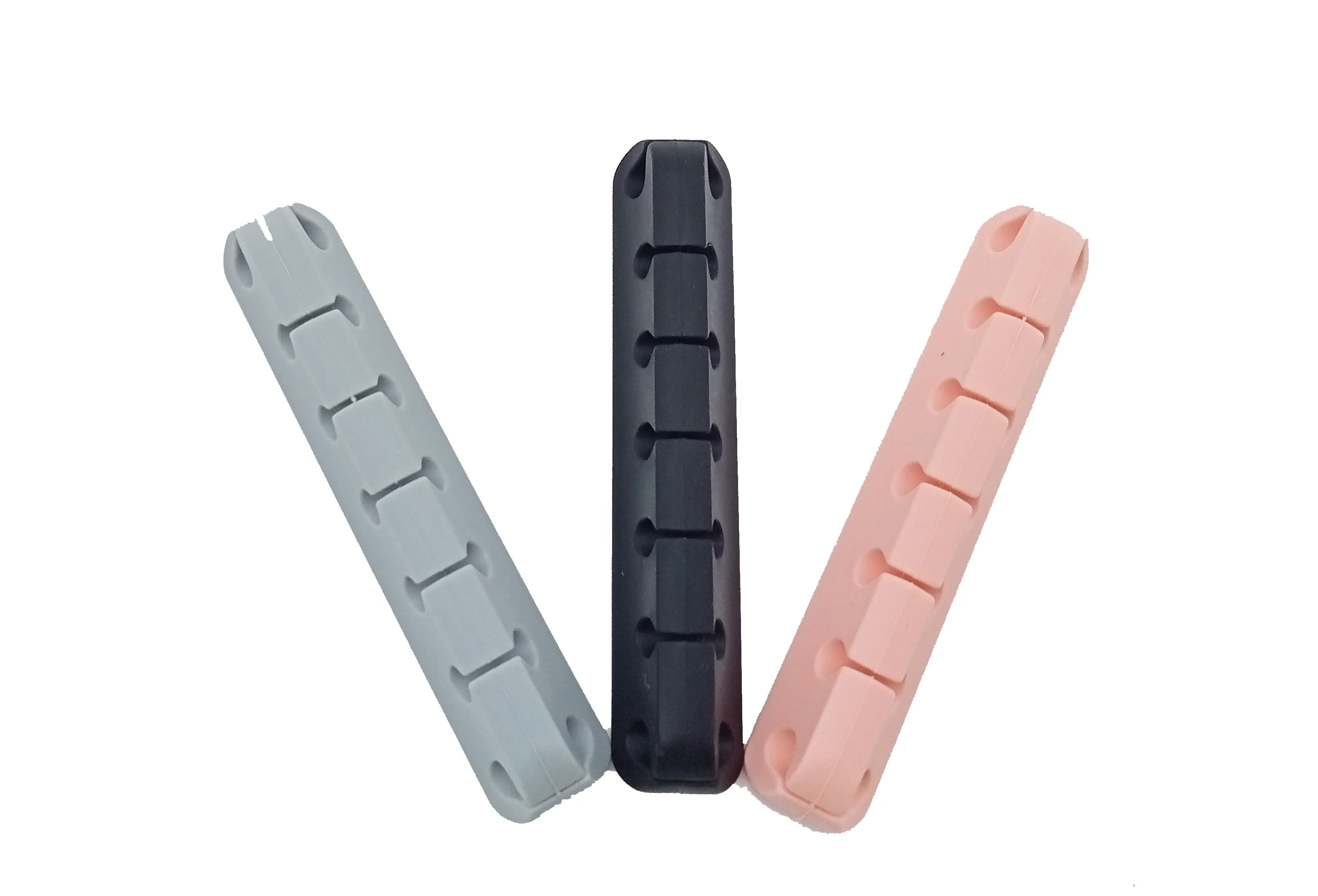 Custom Logo Silicone Desk Usb Cable Holder Winder Management Cable Clips Silicone Cable Organizer