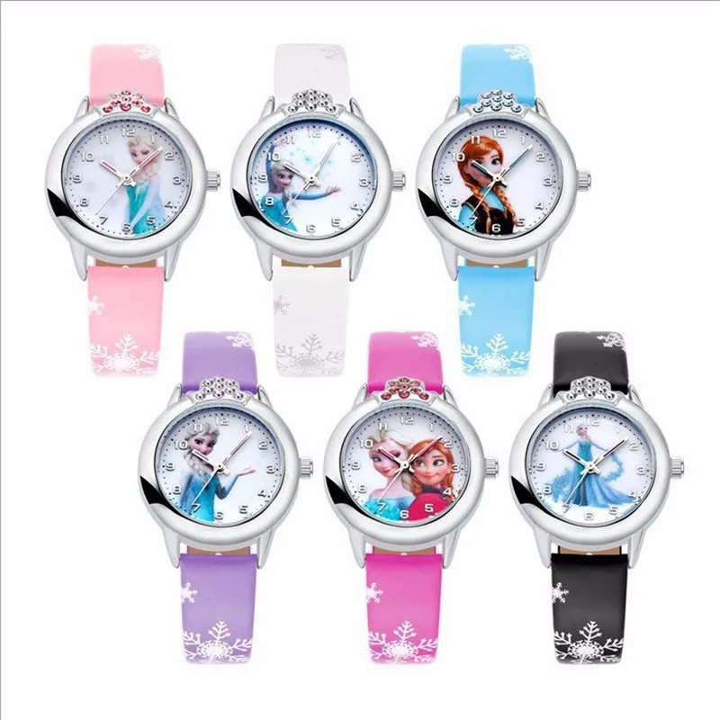7908 Elsa Watch Girls Hot sell Kids Watches Cute kids cartoon watch Gifts for Kids Girl