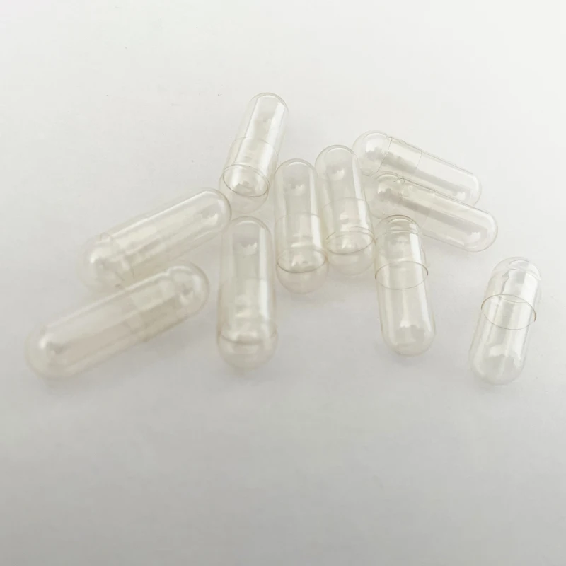 Factory price clear hollow capsules size 00 0 custom Halal veggie empty capsules