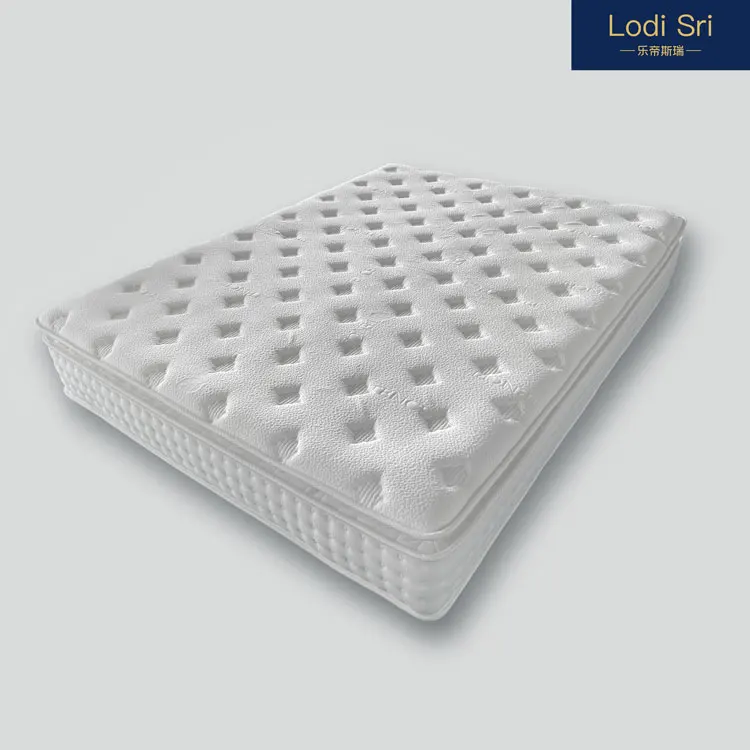 wholesale king size fashion style OEM jacquard fabric double side pillow top pocket spring mattresses memory foam
