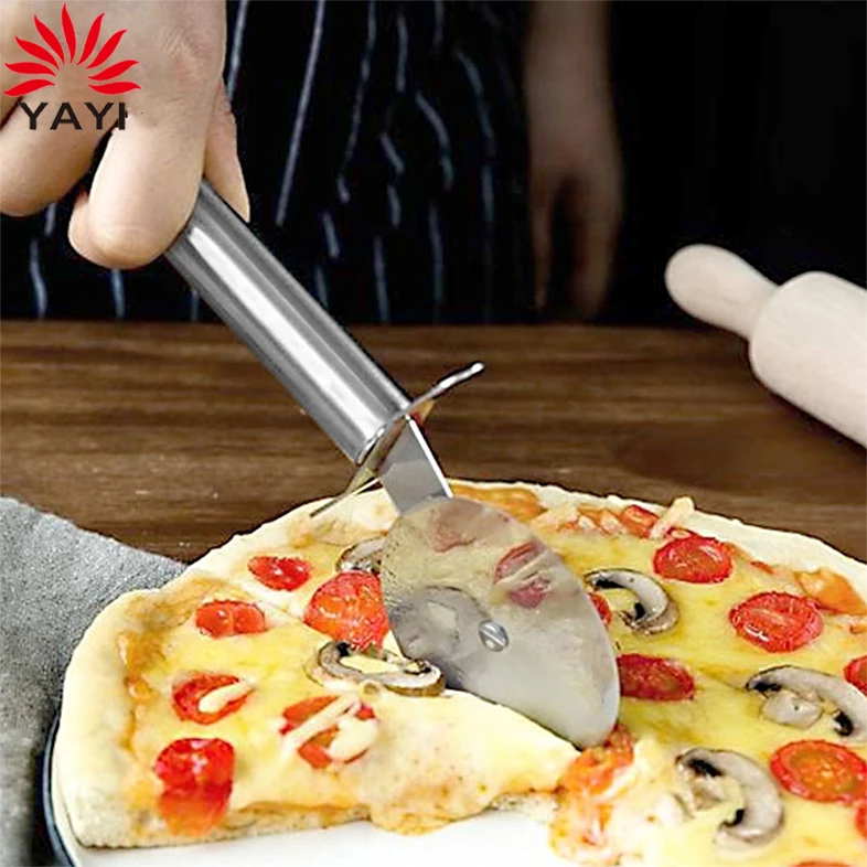 Easy to Use and Clean Super Sharp Pizza Slicer All stainless steel Pizza Cutter Wheel