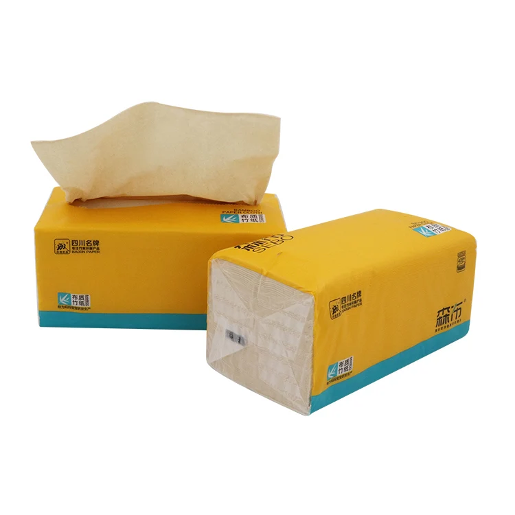 Virgin bamboo pulp tablet tissue sample free custom 2ply 3ply wholesale unbleached bamboo facial tissue