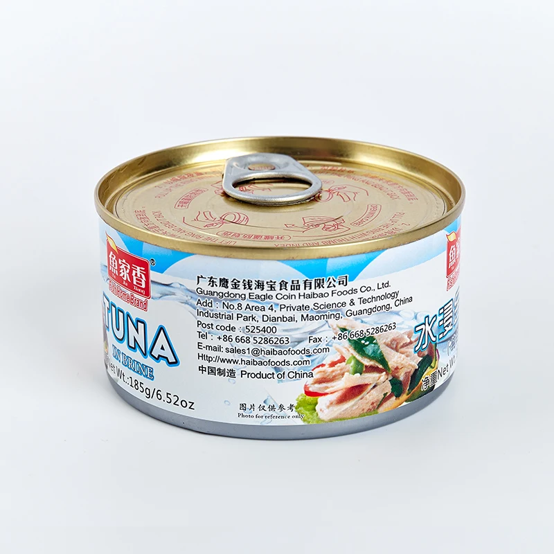 Hot Sale Tuna Meat Canned Fish in Oil/ In Water 185g