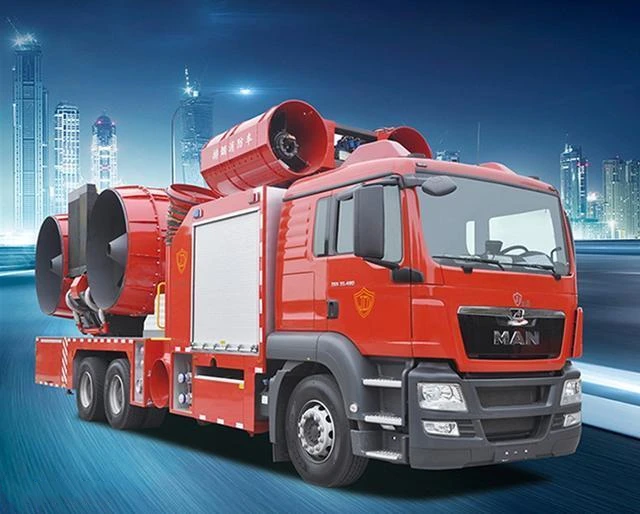 MAN 4X2 Scania LHD Foam/dry powder/water tank fire engine truck Smoke exhaust engine Smoke exhaust engine