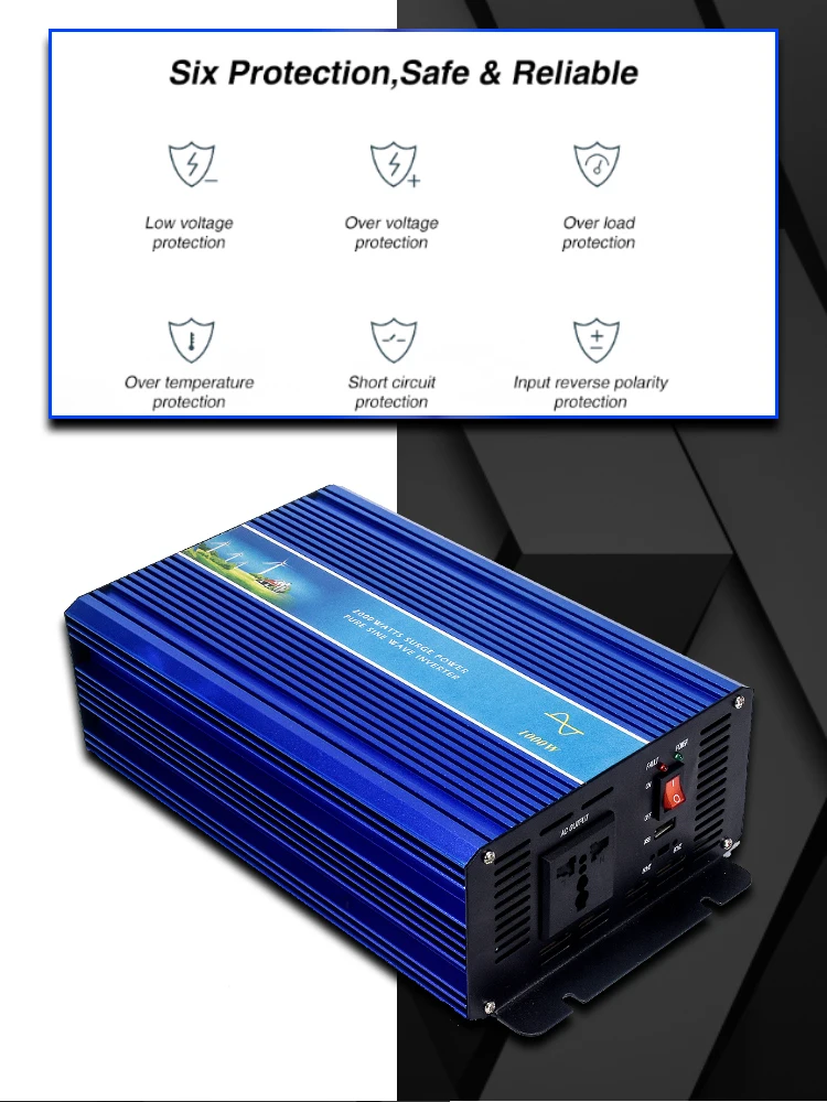 Inverters converters frequency inverterss 12v 220v 110v solar power inverter dc to ac 5000w pure sine wave inverter