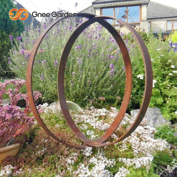 Новый дизайн стальная скульптура Corten Прямая поставка с завода садовый ландшафт ручной