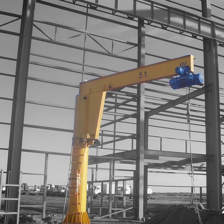 5 Ton Cantilever Crane Column Rotating Electric Hoist Lifting Mechanism 360 Degree Jib Crane