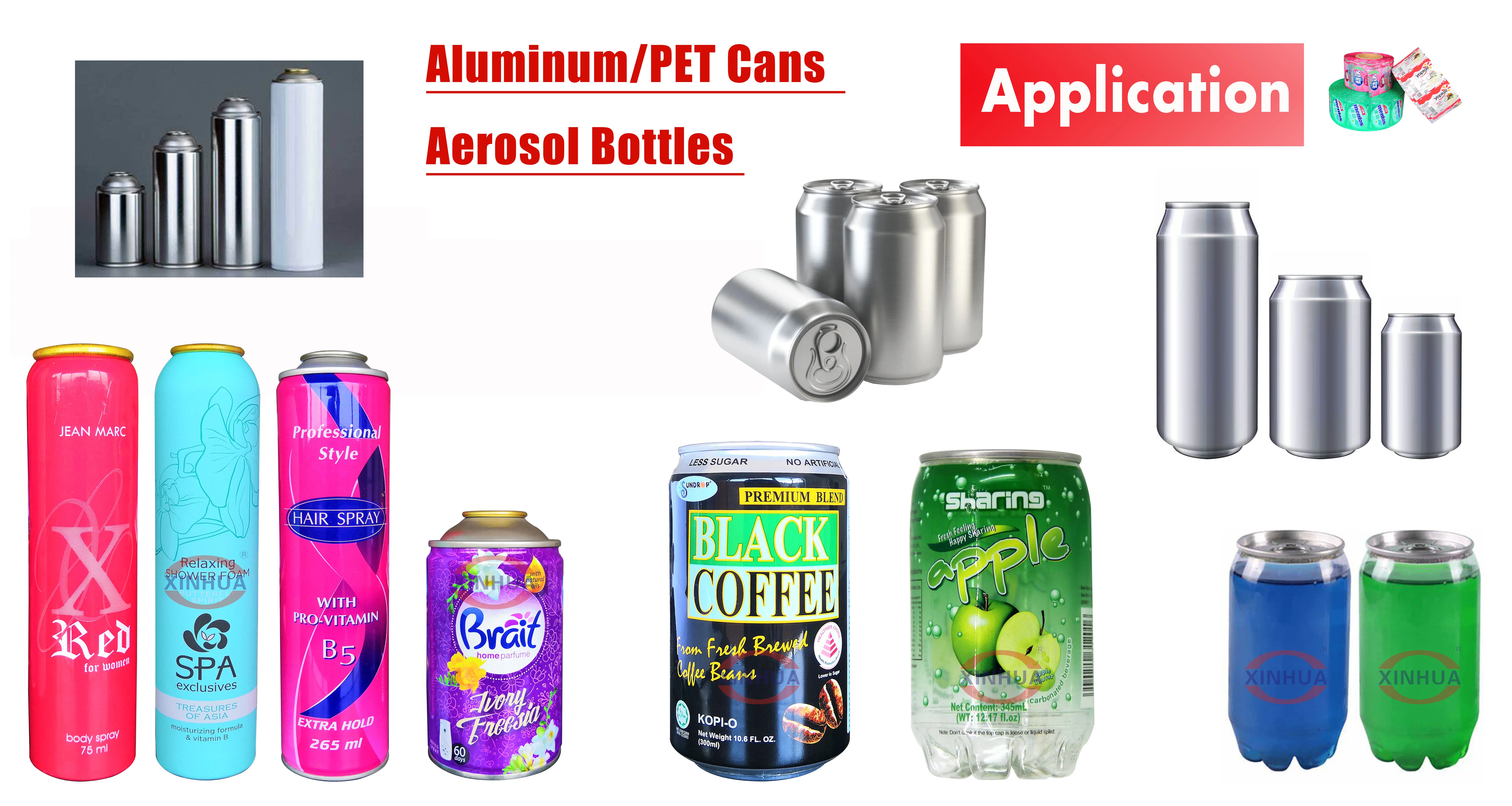 XINHUA sleek can shrink film wrap around machine beer can labeling machine shrink sleeve label machine for can