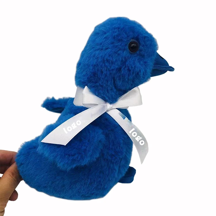 Custom personalized soft stuffed animal blue duck child toy new design cartoon plush duck animal toy doll