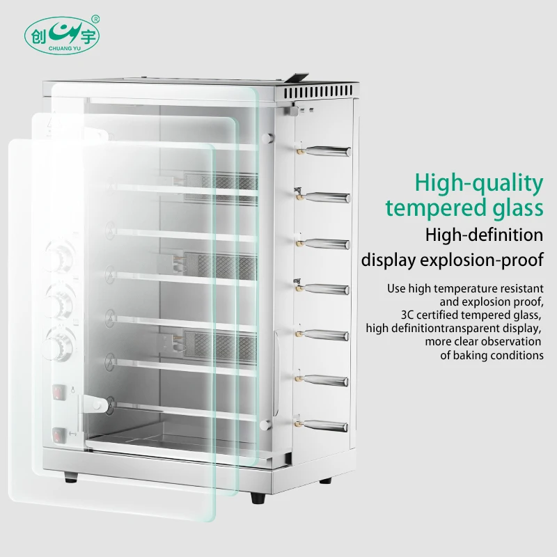 Chuangyu Electric stainless steel Restaurant Gas Roasted Chicken Machine Automatic Rotisserie Home Hotels Fast Food Used
