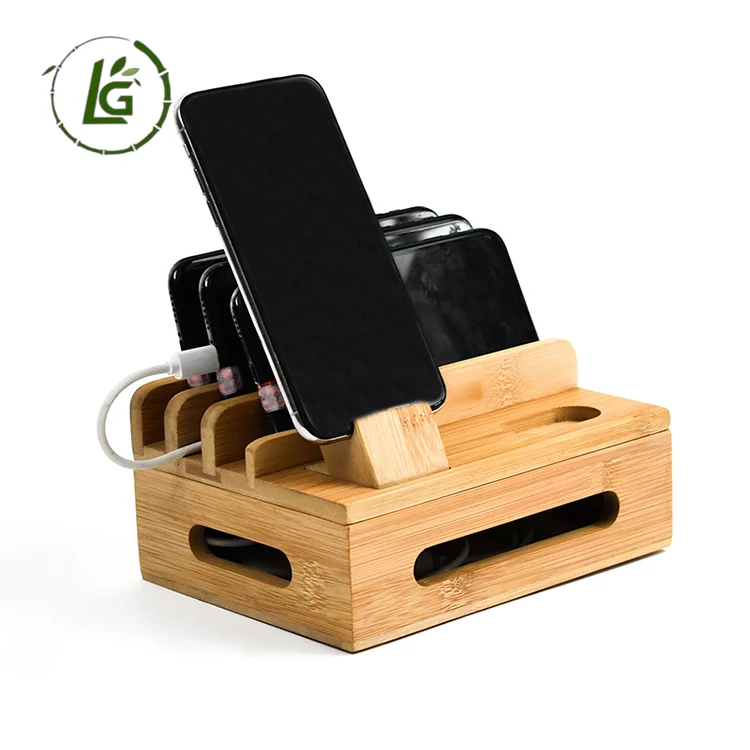 Legend Eco Friendly Hot Sale mobile phone charging stations multiple devices universal docking computer bamboo charging station