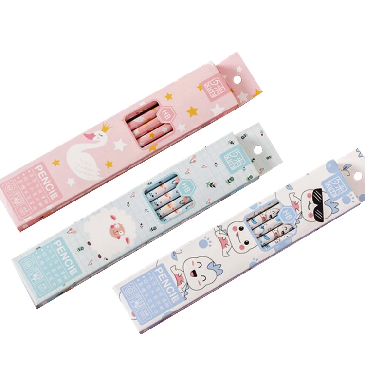 2024 High Quality Custom CMYK Printing Paper Box School Children Stationery Box Pencil Packaging